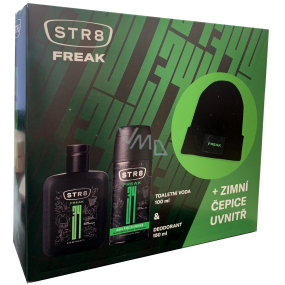 Str8 FR34K toaletní voda 100 ml + deodorant sprej 150 ml + čepice, dárková sada pro muže