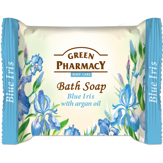 Green Pharmacy Modrý Iris a Arganový olej toaletní mýdlo 100 g