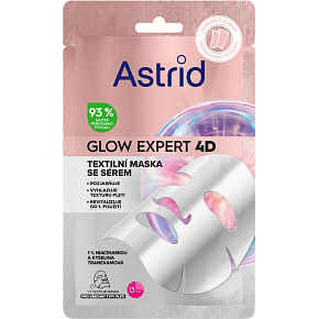Astrid  Glow Expert 4D textilní pleťová maska, 1 ks