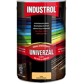 Industrol S2013 univerzál lesk vrchní barva na kov a dřevo, 6100 středně krémová, 4 l Industrol S2013 univerzál lesk vrchní barva na kov a dřevo, 6100 středně krémová, 4 l