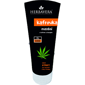 Herbavera Kafrovka mazání s kafrem a konopím, 200 ml Herbavera Kafrovka mazání s kafrem a konopím, 200 ml
