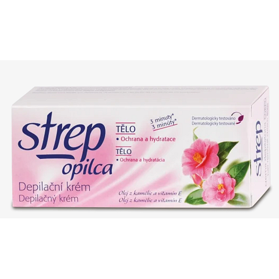 Opilca Strep depilační krém tělový olej z kamélií a vitamin E 100 ml