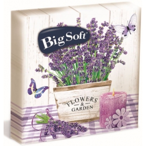 Big Soft Lavender papírové ubrousky 2 vrstvé 33 x 33 cm 20 kusů