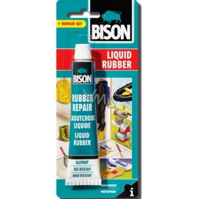 Bison Liquid Rubber tekutý kaučuk 50 ml blistr, průhledná pasta na opravy, ochranu a impregnaci tisíců různých předmětů