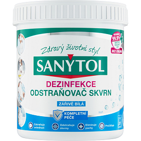 Sanytol dezinfekční odstraňovač skvrn na bílé prádlo, zářivá bílá, 450 g