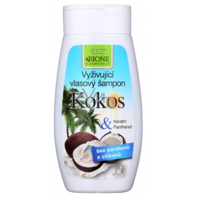 Bione Cosmetics Kokos & Keratin Panthenol vyživující šampon na vlasy 260 ml