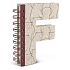 If Alphabooks Note Books Zápisník ve tvaru písmena F 91 x 14 x 124 mm