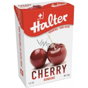 Halter Cherry - Višeň bonbony bez cukru, s přírodním sladidlem Isomalt, vhodné i pro diabetiky 40 g