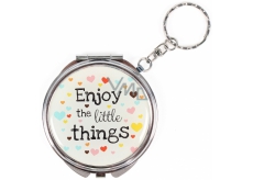 Albi Zrcátko - klíčenka s textem Enjoy the little things 6,5 cm