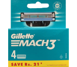 Gillette Mach3 náhradní hlavice 4 kusy, pro muže