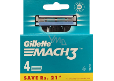 Gillette Mach3 náhradní hlavice 4 kusy, pro muže