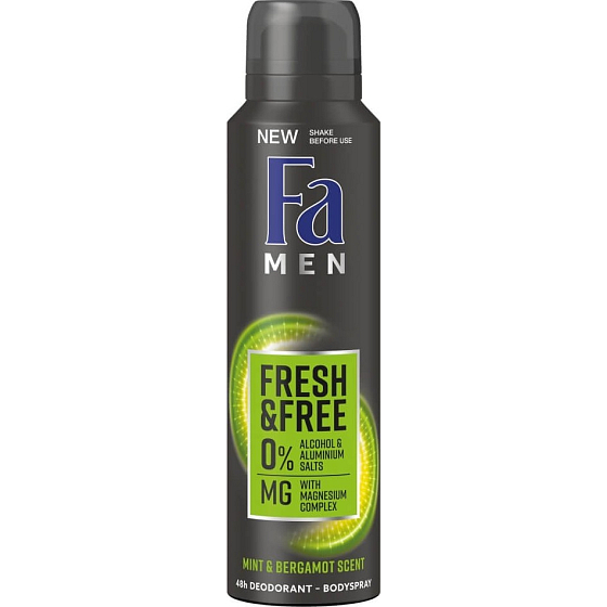 Fa Men Fresh & Free Mint & Bergamot 48H deodorant sprej pro muže 150 ml