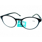 Berkeley Čtecí dioptrické brýle +3 plast černé, kulaté skla 1 kus MC2182