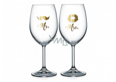 Nekupto Párové sklenice na víno Mr. & Mrs. 2 x 440 ml