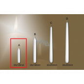Lima Gastro hladká svíčka bílá kónická 20 x 120 mm 1 kus