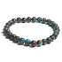 Jaspis Cloisonne Blue náramek elastický přírodní kámen, kulička 6 mm / 16 - 17 cm