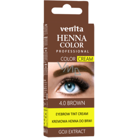 Venita Henna Color krémová barva na obočí 4.0 Hnědá 30 g