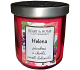 Heart & Home Svěží grep a černý rybíz sójová vonná svíčka se jménem Helena 110 g