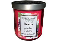 Heart & Home Svěží grep a černý rybíz sójová vonná svíčka se jménem Helena 110 g