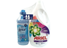 Ariel Color univerzální prací gel 43 dávek + Lenor Spring Swakening aviváž 34 dávek, duopack