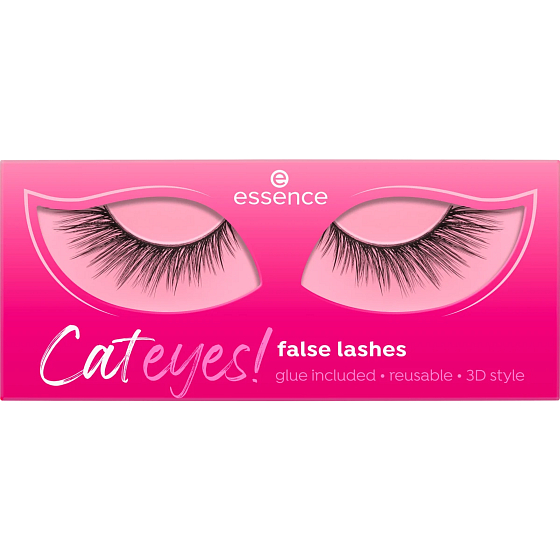 Essence Cateyes! umělé řasy 01 Catwalk 2 kusy, 1 pár
