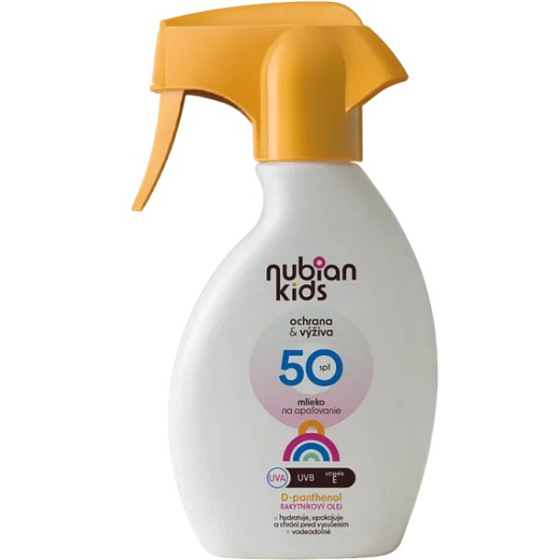 NUBIAN Kids Mléko na opalování ve spreji SPF 50, 225 ml