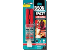 Bison Epoxy Průzračně čiré dvousložkové epoxidové lepidlo se zpracovatelností 5 minut 24 ml