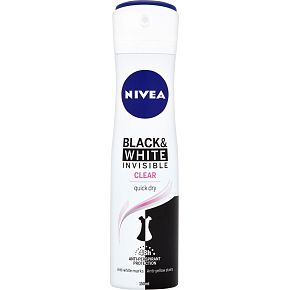 Nivea Black & White Invisible Clear antiperspirant, 150 ml Nivea Black & White Invisible Clear antiperspirant, 150 ml