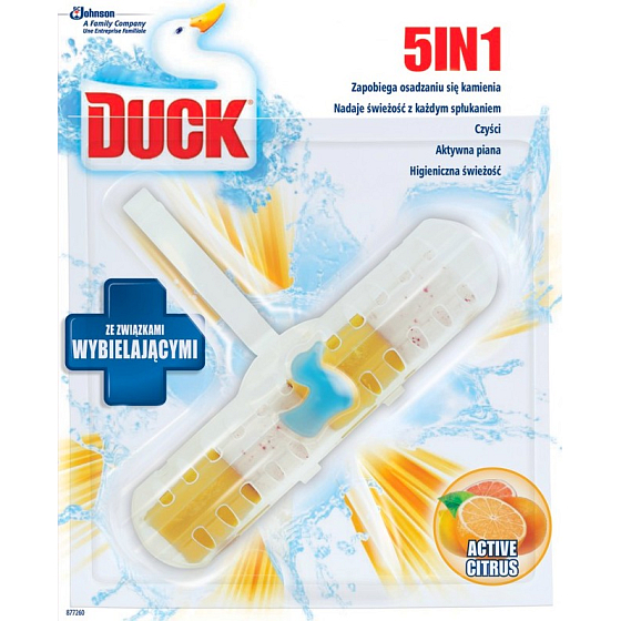 Duck 5v1 Active Citrus Wc závěsný čistič s vůní 41 g