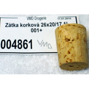 Korková zátka 26 x 20 x 17 mm 1l