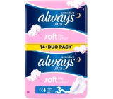 Always Sensitive Ultra Night Duo hygienické vložky s křidélky 14 kusů