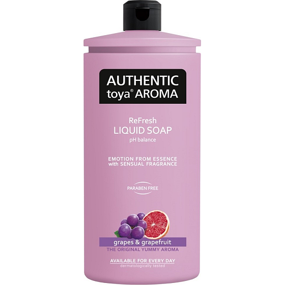Authentic Toya Aroma Grapes & Grapefruit tekuté mýdlo náhradní náplň 600 ml