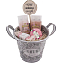 Bohemia Gifts Pro maminku Šípek a květy růže sprchový gel 200 ml + šampon na vlasy 200 ml + šumivá bomba 100 g + toaletní mýdlo 30 g + dřevěný zápich + plechová ošatka, kosmetická sada