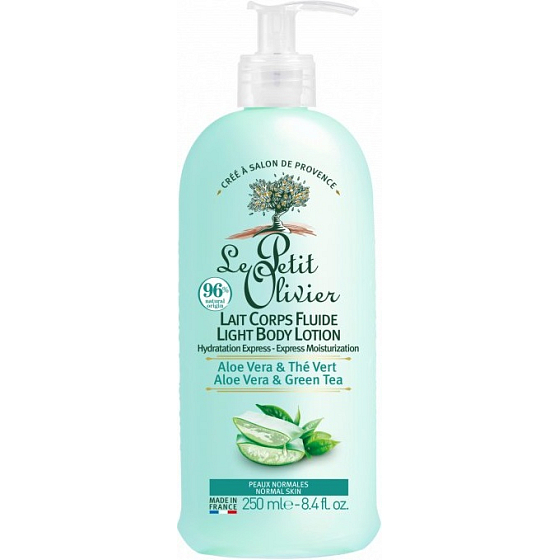 Le Petit Olivier Aloe Vera a zelený čaj hydratační tělové mléko 250 ml