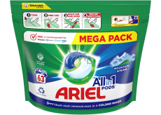 Ariel All in 1 Pods Mountain Spring gelové kapsle na praní bílého a světlého prádla 63 kusů