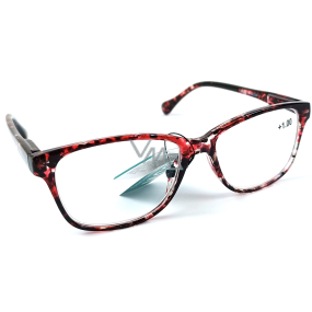 Berkeley Čtecí dioptrické brýle +1,0 plast mourovaté červené 1 kus MC2224