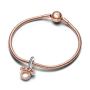 Charm Sterlingové stříbro 925 Disney Minnie Mouse silueta 2v1 maminka, přívěsek na náramek