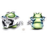 Charm Sterlingové stříbro 925 Popínavá žába, korálek na náramek zvíře