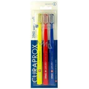 Curaprox CS 3960 Sensitive Super Soft velmi jemná tvrdost zubní kartáček 3 kusy