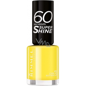 Rimmel London 60 Seconds Super Shine Nail Polish lak na nehty 452 Chin Up, Buttercup 8 ml