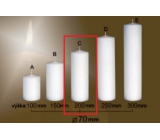 Lima Gastro hladká svíčka bílá válec 70 x 200 mm 1 kus