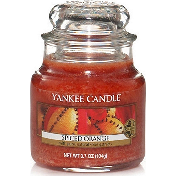 Yankee Candle Spiced Orange - Pomeranč se špetkou koření vonná svíčka Classic malá sklo 104 g