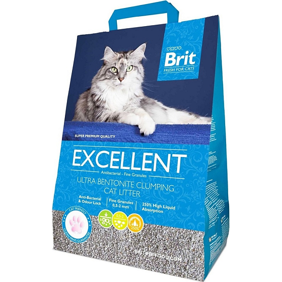 Brit Fresh for Cats Excellent Ultra Bentonite přírodní hrudkujicí stelivo pro kočky 5 kg
