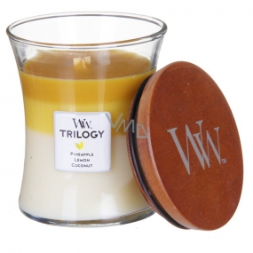 WoodWick Trilogy Fruits of Summer - Plody léta vonná svíčka s dřevěným knotem a víčkem sklo 609,5 g
