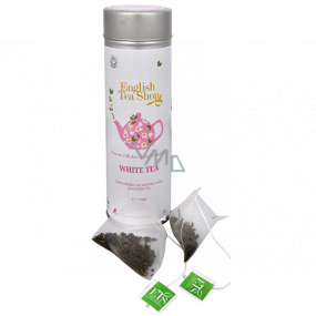 English Tea Shop Bio Bílý čaj 15 kusů bioodbouratelných pyramidek čaje v recyklovatelné plechové dóze 30 g