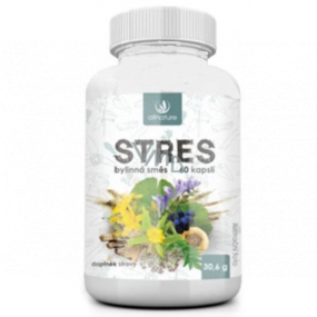 Allnature Stres bylinná směs napomáhá k celkovému uklidnění organismu doplněk stravy 60 kapslí