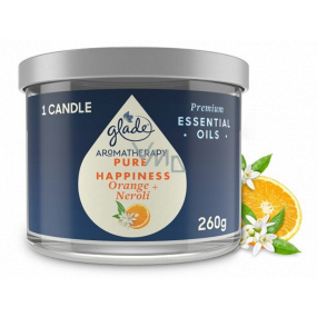 Glade Aromatherapy Pure Happiness Orange + Neroli vonná velká svíčka ve skle, doba hoření 60 h 260 g