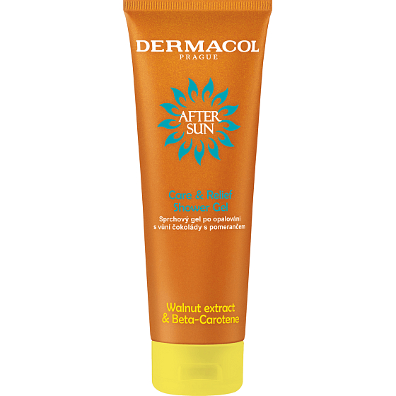 Dermacol After Sun Care & Relief Shower Gel sprchový gel po opalování s vůní čokolády s pomerančem 250 ml