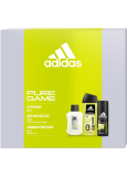 Adidas Pure Game voda po holení 100 ml + deodorant sprej 150 ml + sprchový gel 250 ml, kosmetická sada pro muže