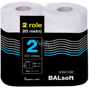 Balsoft kuchyňské utěrky 2 vrstvé 10 m 2 kusy